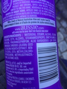 Aussie Moist three minute ingredients