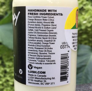 Lush happy joy cond ingredients