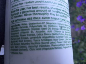 Natures Gate Conditioner ingredients L