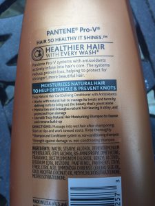 Pantene Truly Natural Cond Ingredients